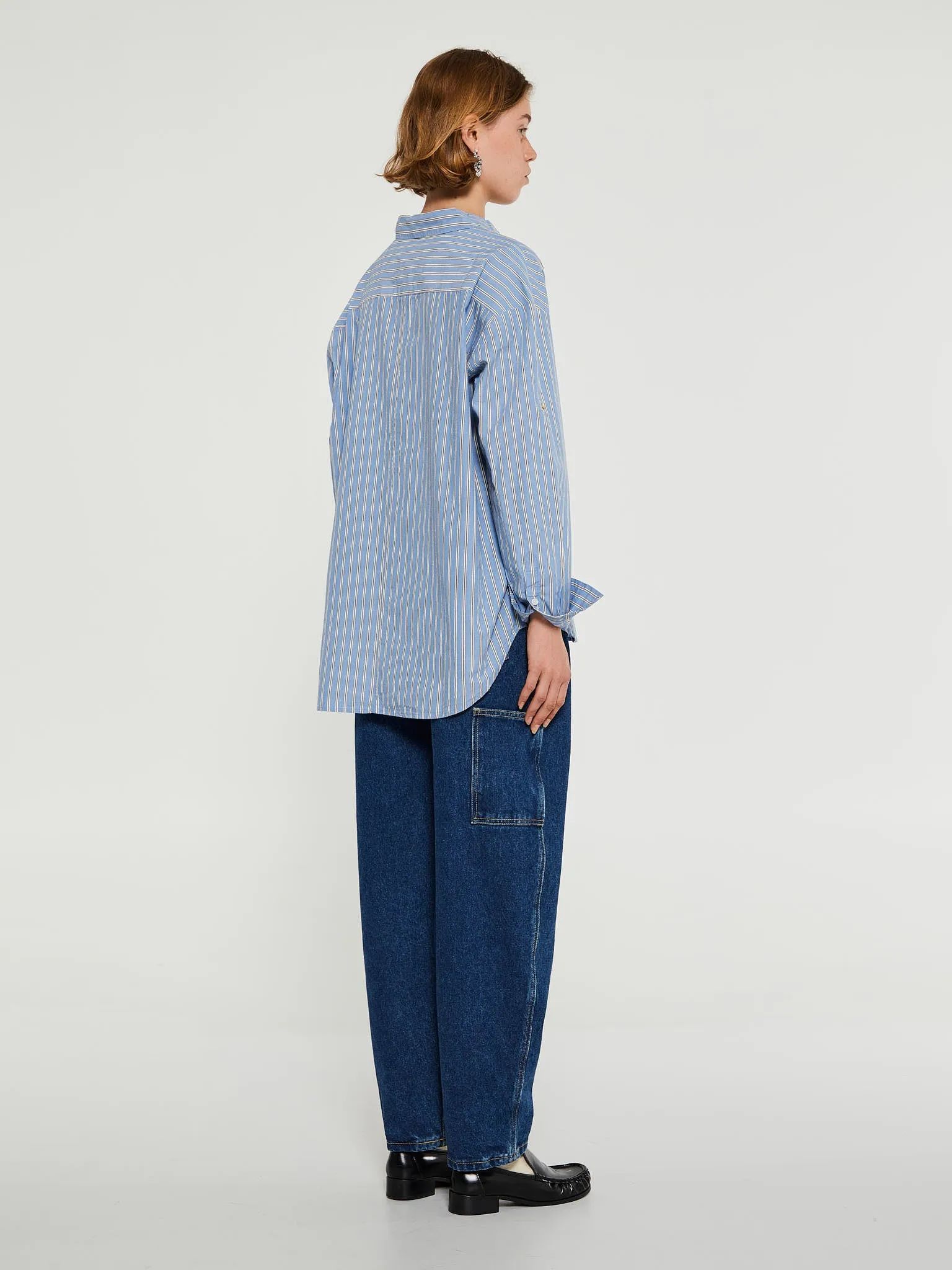 Striped Shirt in Mix Baby Blue
