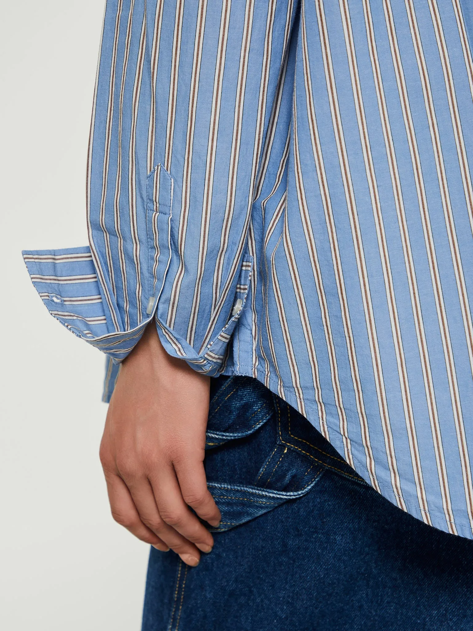 Striped Shirt in Mix Baby Blue