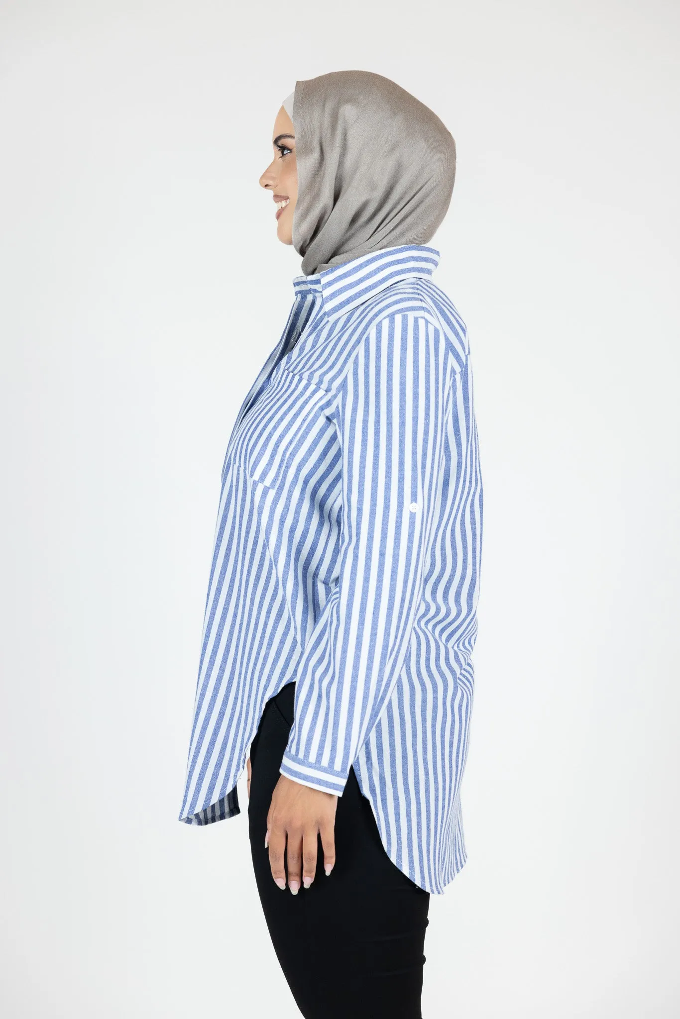 Sue Stripe Button Up Shirt