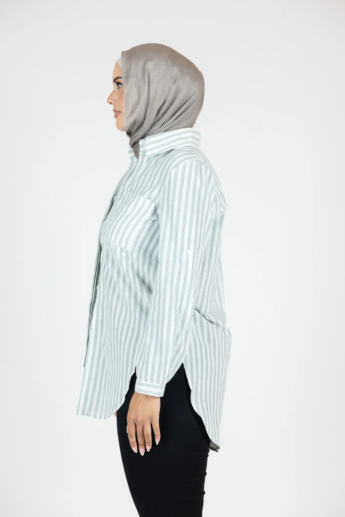 Sue Stripe Button Up Shirt