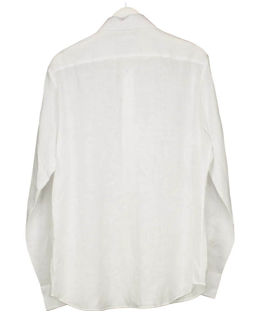 Suit Supply White Pure Linen Shirt UK 40" CHEST