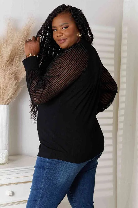 TEEK - Black Raglan Sleeve Top