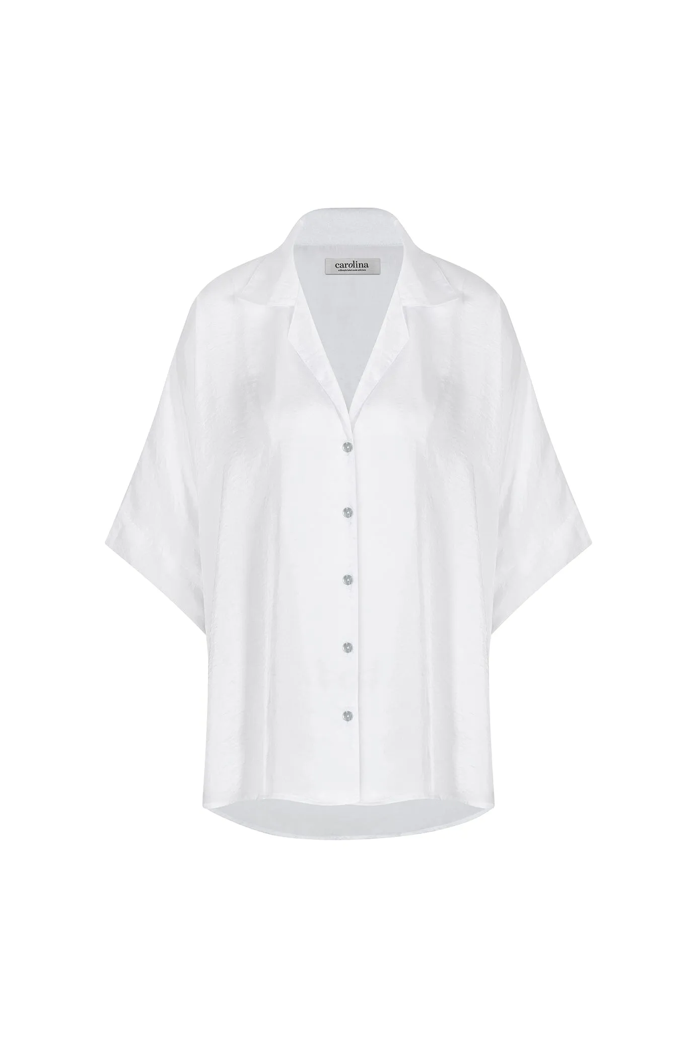 Tory Short Sleeve Collared Shirt White