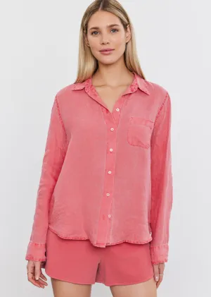 Velvet Natalia Linen Button-Up Shirt- Aloha