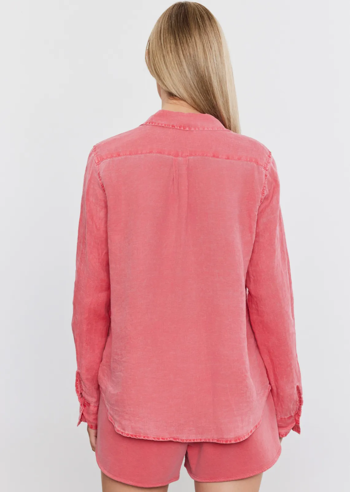 Velvet Natalia Linen Button-Up Shirt- Aloha