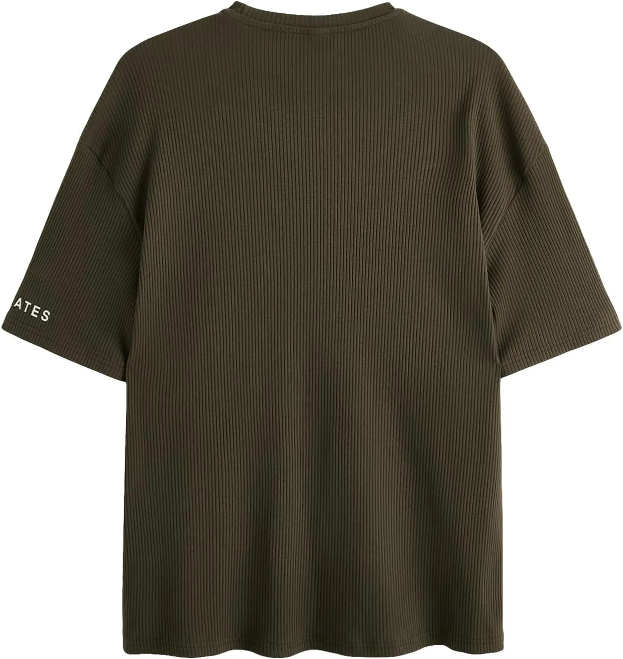 Verdusa Men's Casual Oversized Shirt Drop Shoulder Loose Fit Cropped Tops Half Sleeve T Shirts