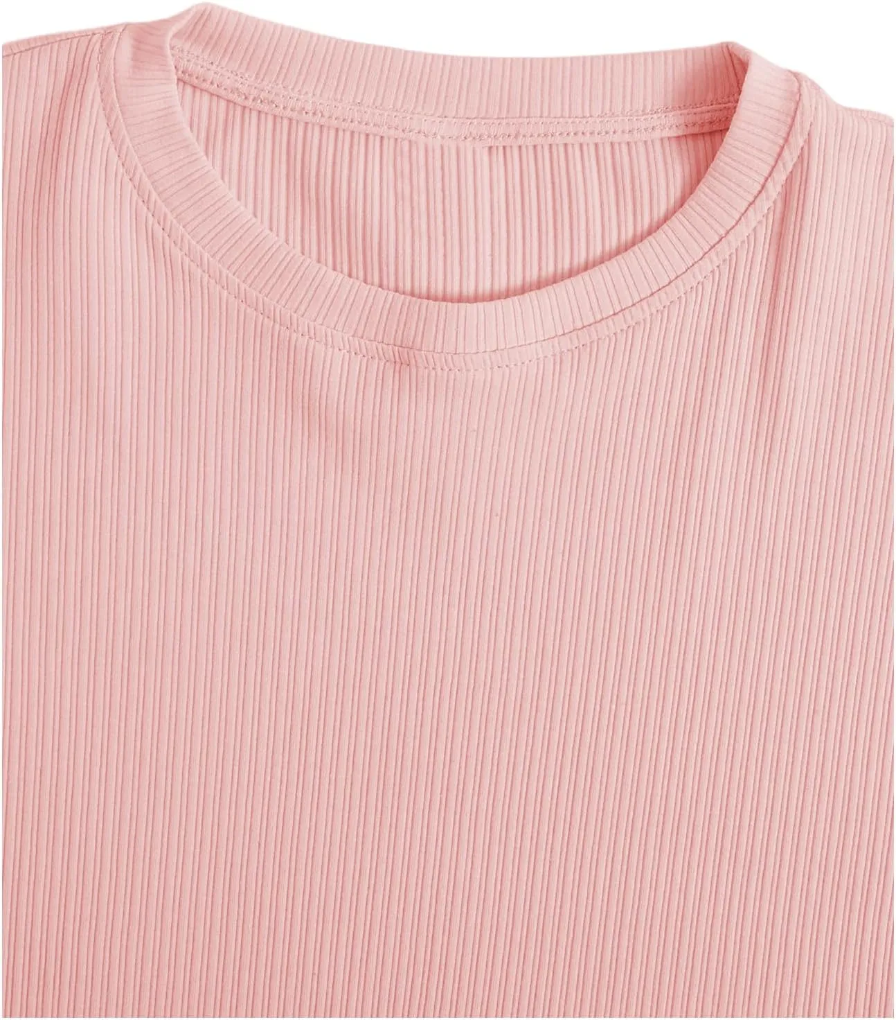 Verdusa Men's Casual Oversized Shirt Drop Shoulder Round Neck Cropped Tops Half Sleeve T Shirts