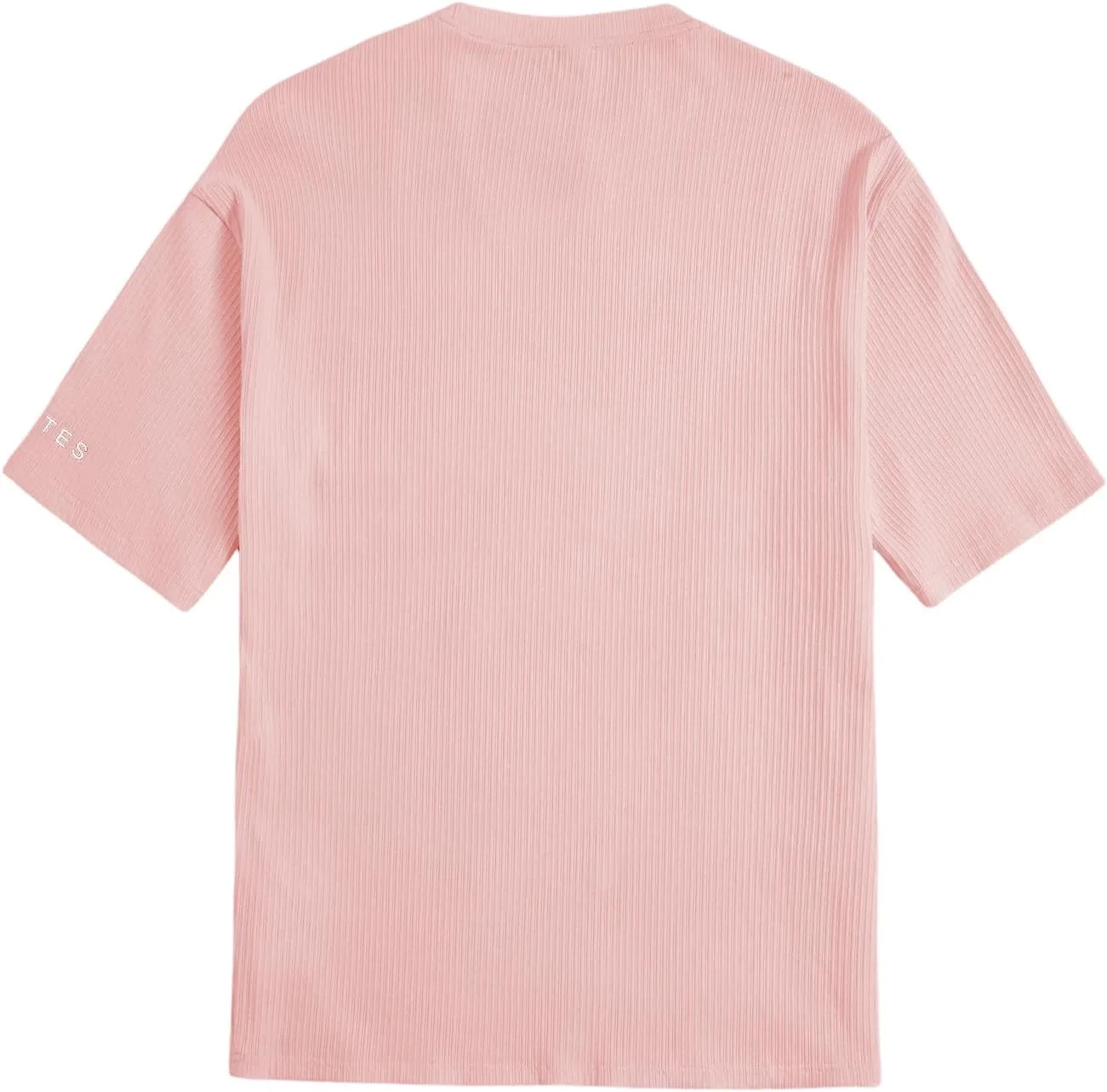 Verdusa Men's Casual Oversized Shirt Drop Shoulder Round Neck Cropped Tops Half Sleeve T Shirts