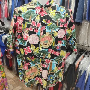 Vtg '97 NEBRASKA CORNHUSKERS NCAA Reyn Spooner Cotton Hawaiian Shirt M